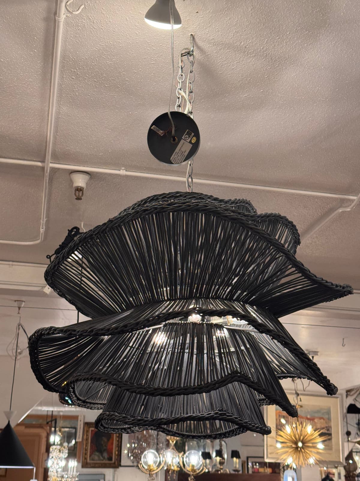Made Goods Alondra Chandelier, Dark Charcoal - Thumbnail 10