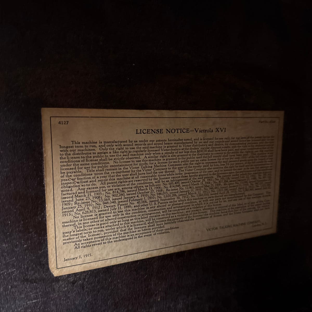 Antique Victor Victrola XVI Phonograph - Thumbnail 13