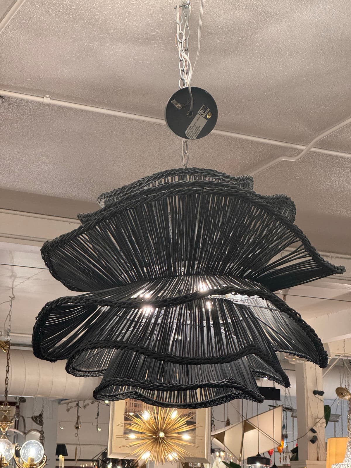 Made Goods Alondra Chandelier, Dark Charcoal - Thumbnail 3