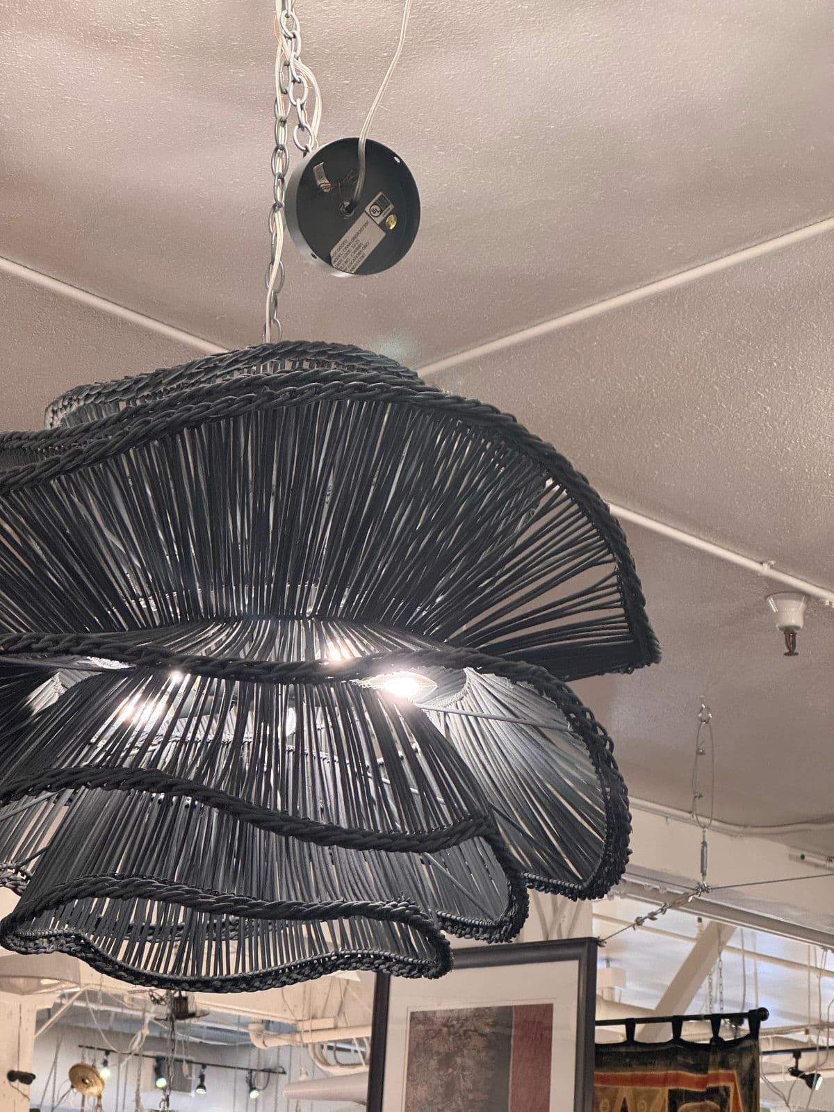 Made Goods Alondra Chandelier, Dark Charcoal - Thumbnail 12