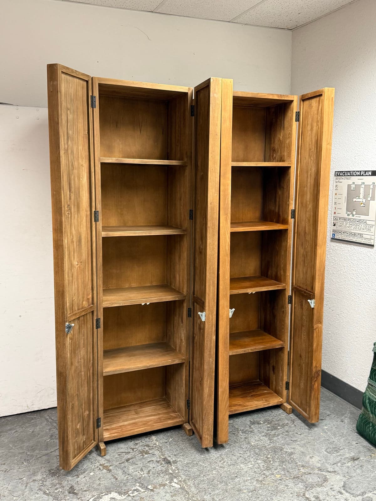 Roost Teak Storage Cabinets, Pair - Thumbnail 13