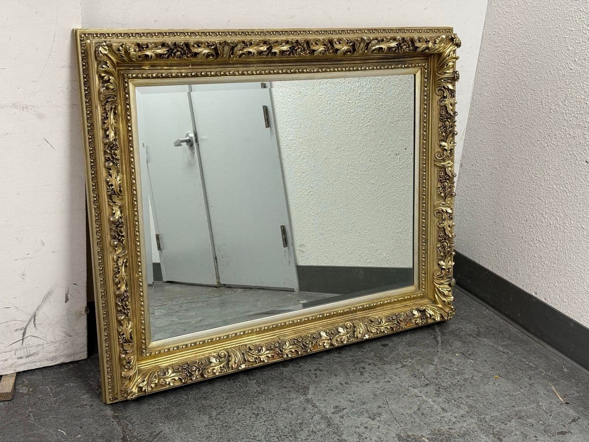 Vintage Gold Finish Ornate Wall Mirror - Thumbnail 9