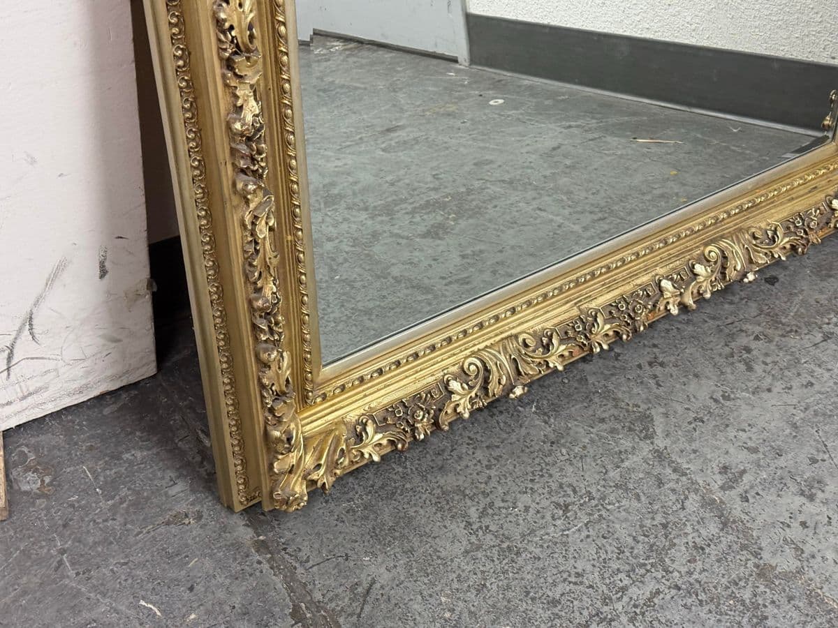 Vintage Gold Finish Ornate Wall Mirror - Thumbnail 8