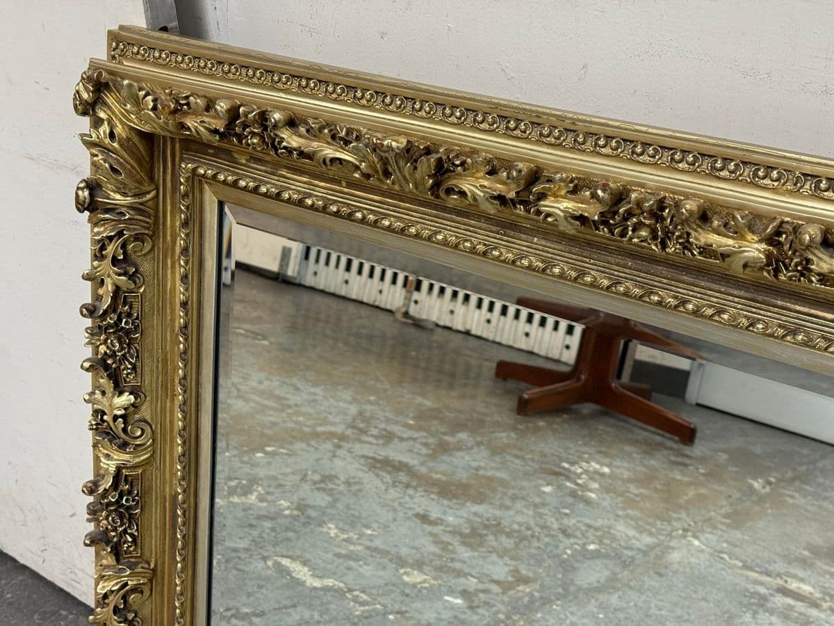 Vintage Gold Finish Ornate Wall Mirror - Thumbnail 10