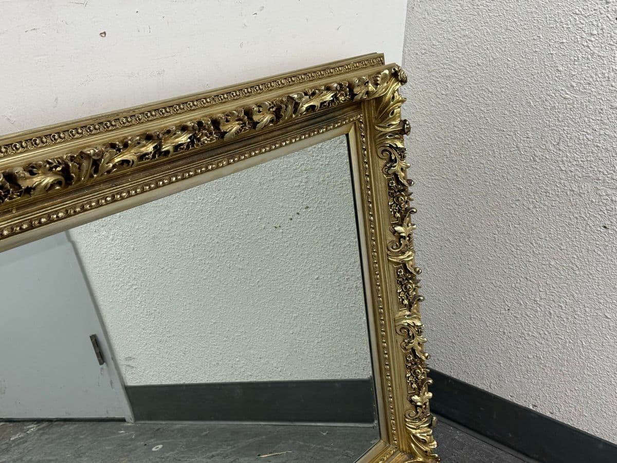 Vintage Gold Finish Ornate Wall Mirror - Thumbnail 12