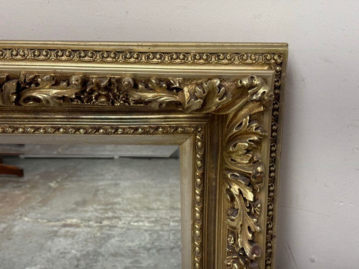 Vintage Gold Finish Ornate Wall Mirror - Thumbnail 11