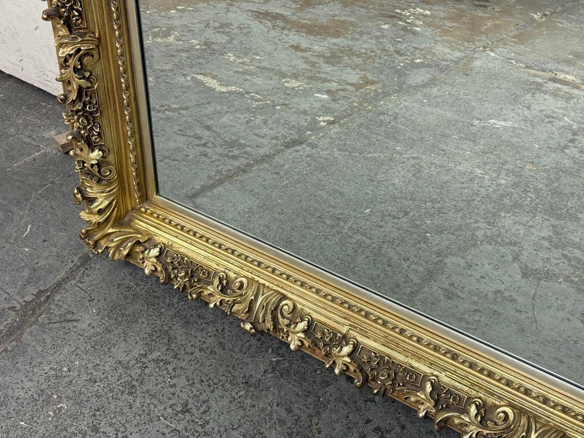 Vintage Gold Finish Ornate Wall Mirror - Thumbnail 7