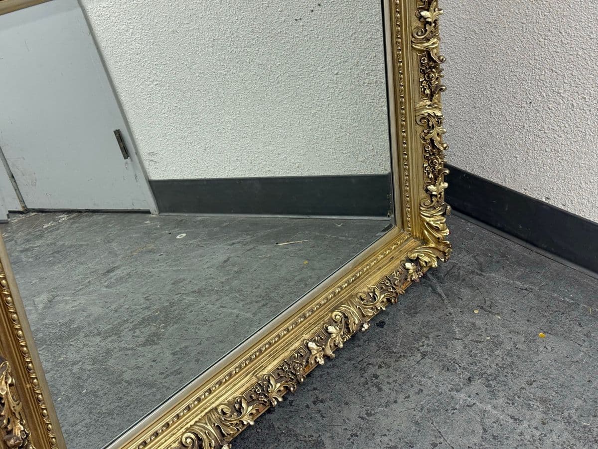 Vintage Gold Finish Ornate Wall Mirror - Thumbnail 4