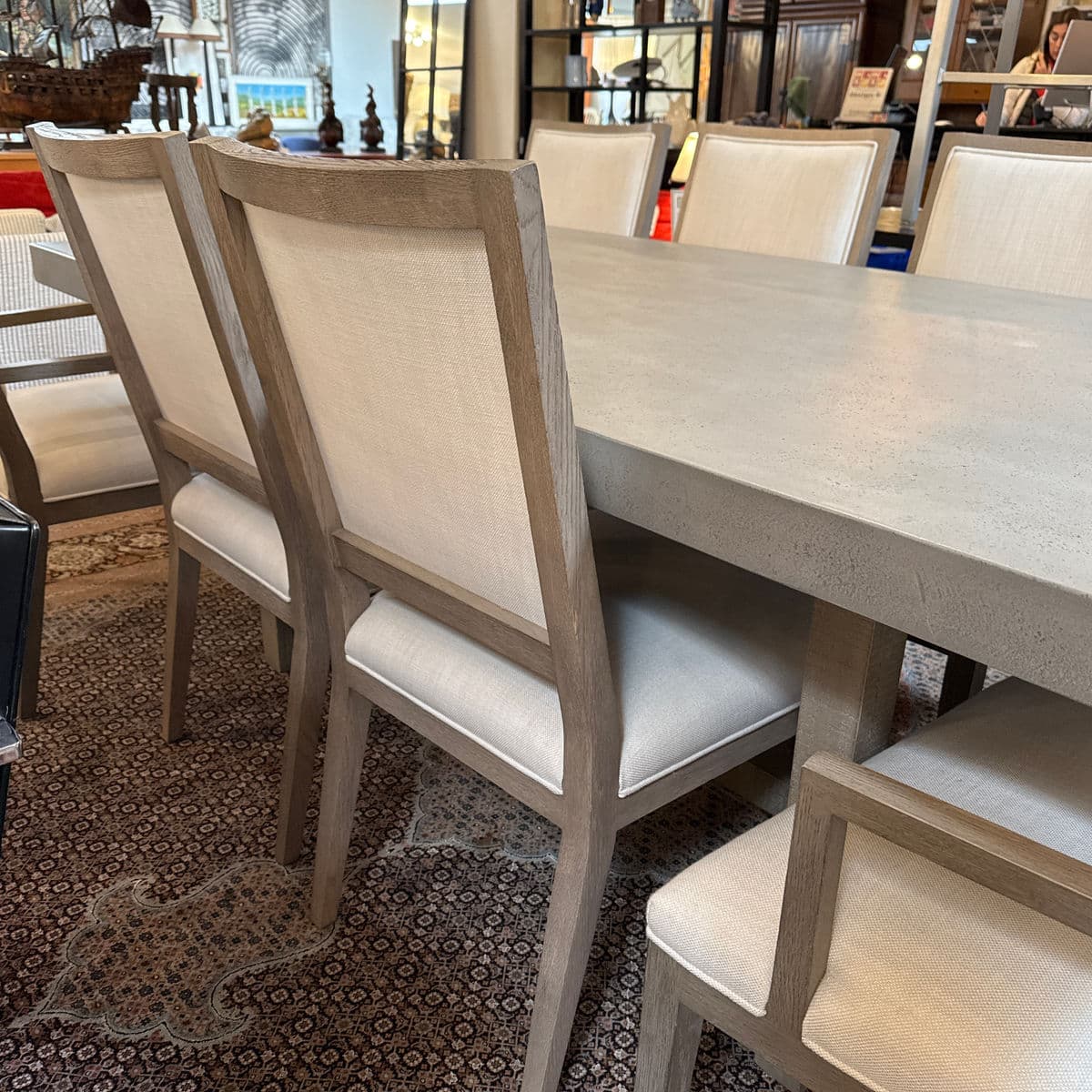 Van Thiel for Restoration Hardware Linen Dining Chairs, Set of Eight - Thumbnail 13