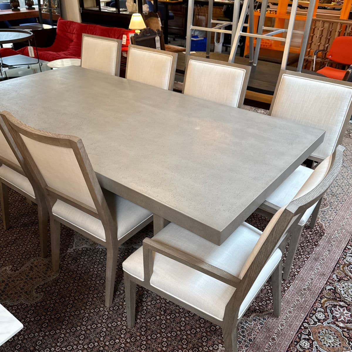 Van Thiel for Restoration Hardware Linen Dining Chairs, Set of Eight - Thumbnail 12