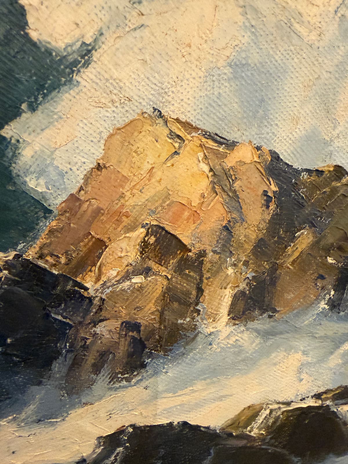 Circa 1963 Earl Davids Sunny Seas Painting, Framed - Thumbnail 12