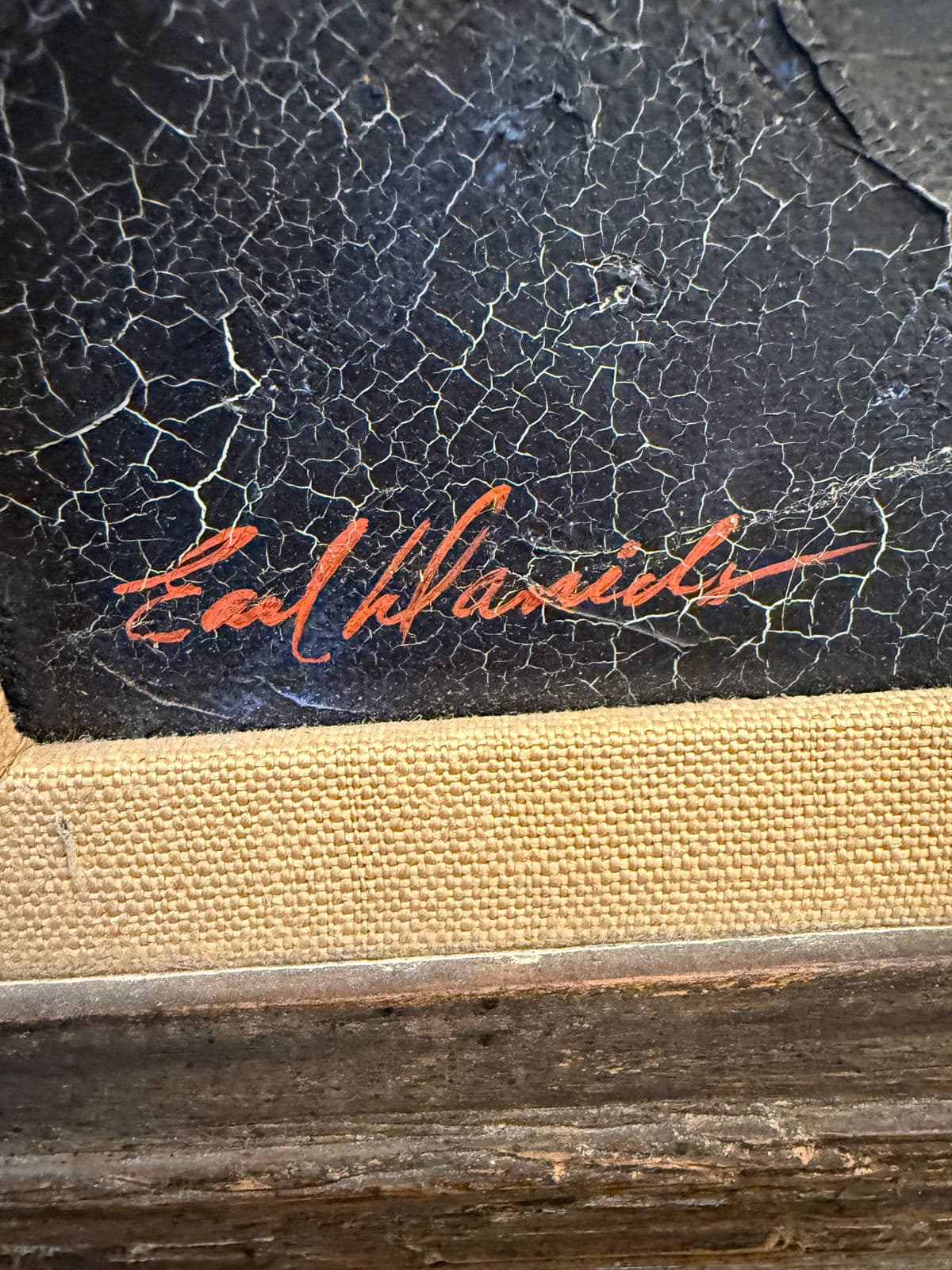 Circa 1963 Earl Davids Sunny Seas Painting, Framed - Thumbnail 6