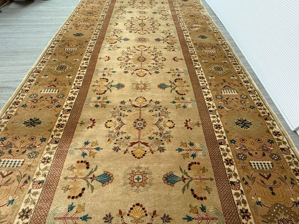 5ft × 24ft 10in Oushak Hand Knotted Wool Runner Rug - Thumbnail 12