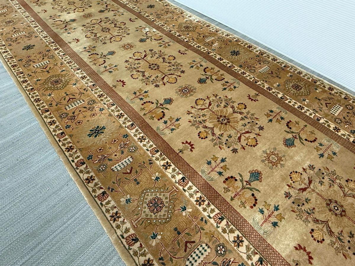 5ft × 24ft 10in Oushak Hand Knotted Wool Runner Rug - Thumbnail 11