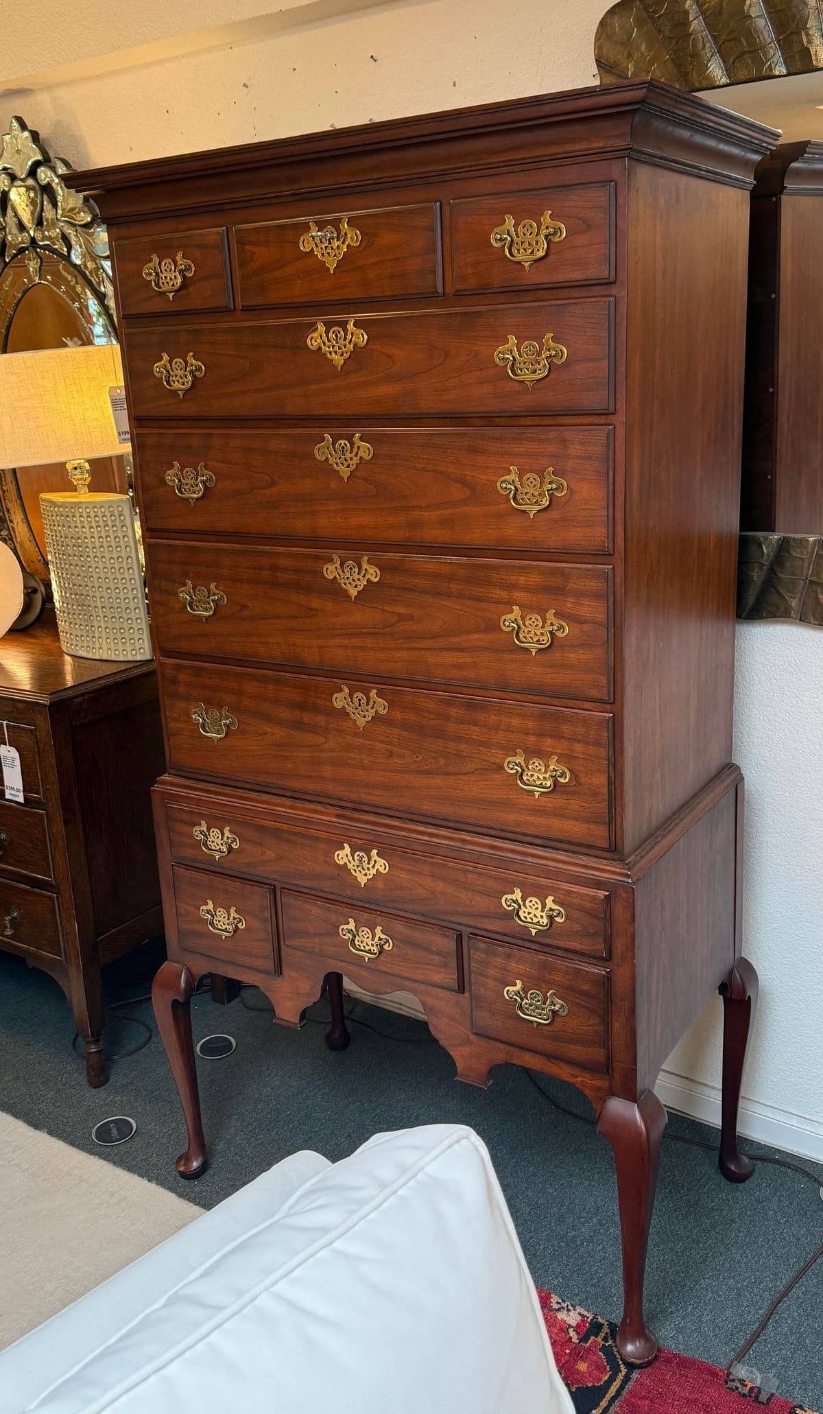 Late 20th Century Kindel Furniture High Boy Dresser - Thumbnail 4