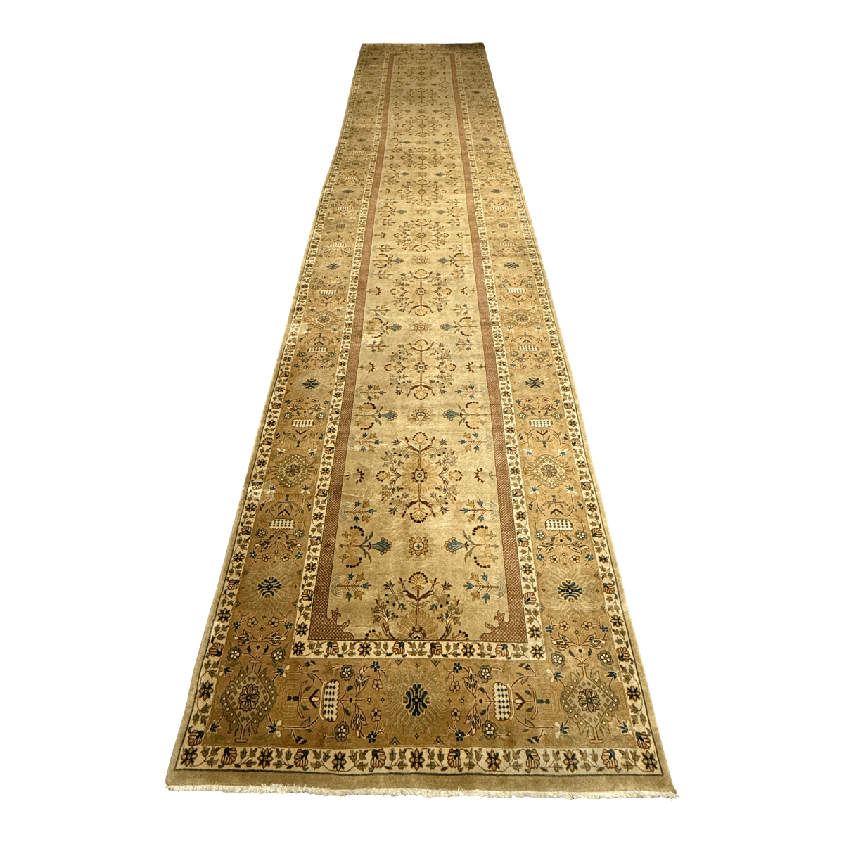 5ft × 24ft 10in Oushak Hand Knotted Wool Runner Rug - Thumbnail 2