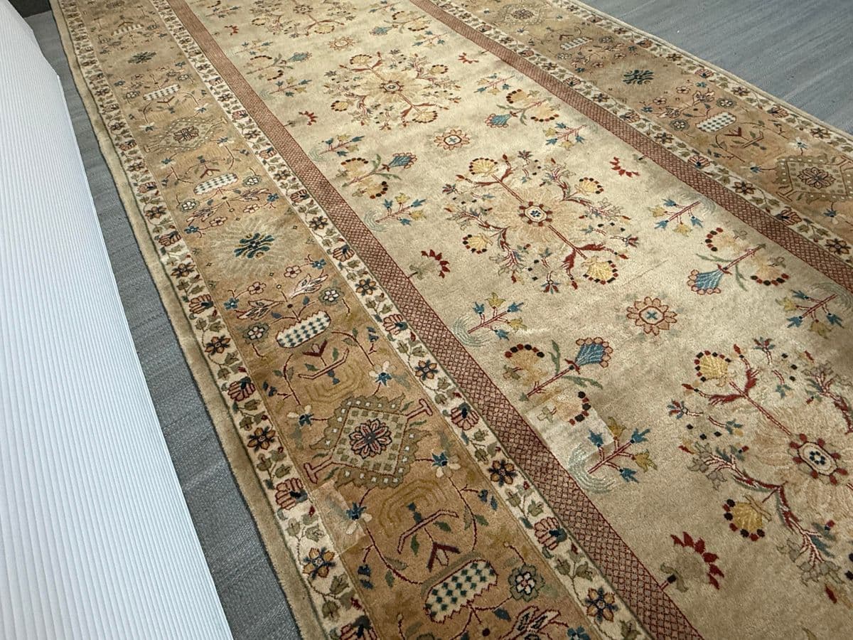 5ft × 24ft 10in Oushak Hand Knotted Wool Runner Rug - Thumbnail 10