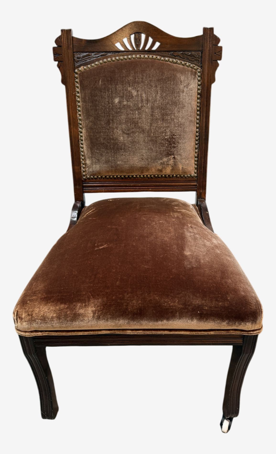 Victorian Eastlake Velvet Chair - Image 1