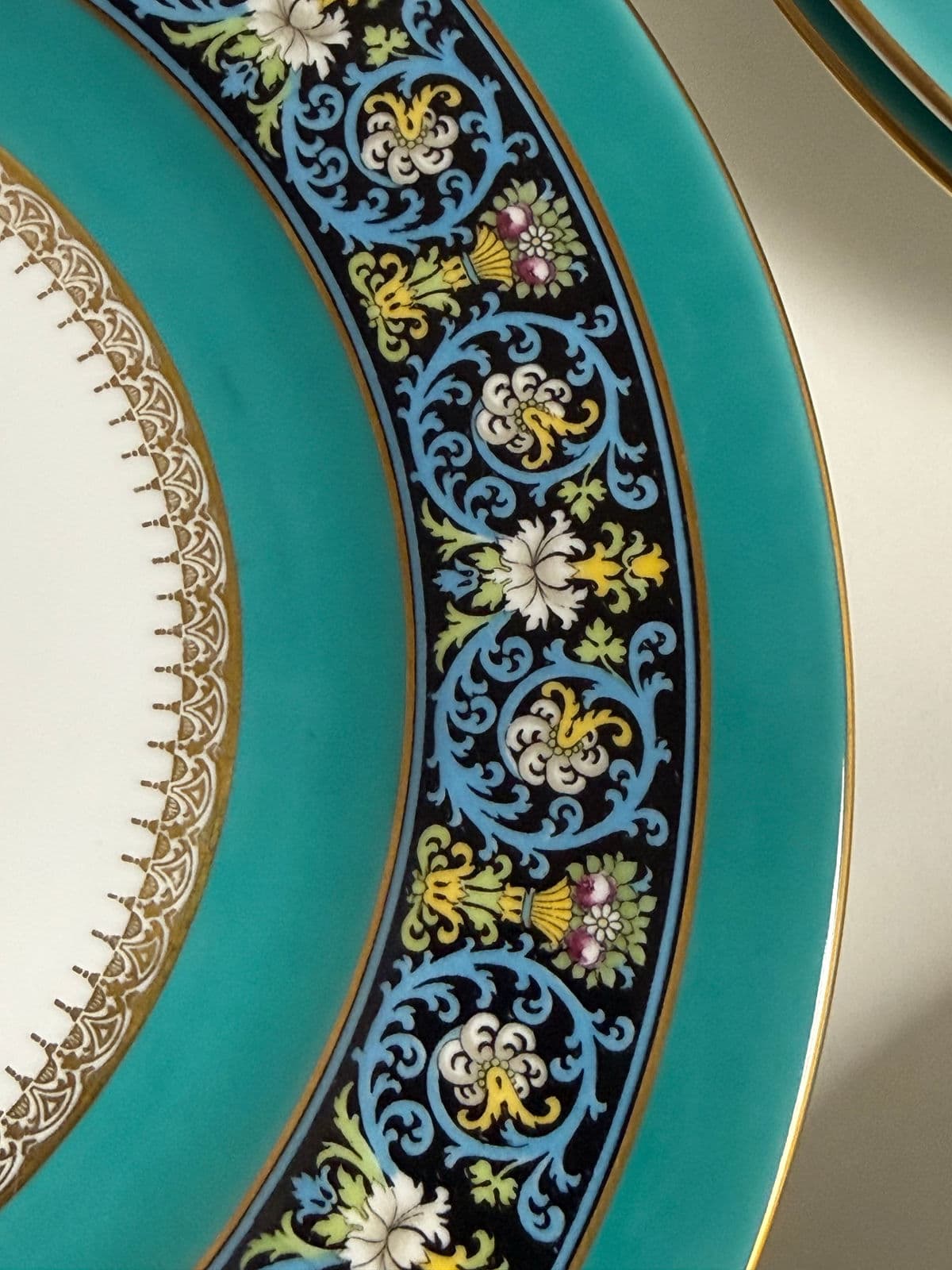 Circa 1980's Bavarian Porcelain Dinner Plates, Set of Twelve - Thumbnail 9