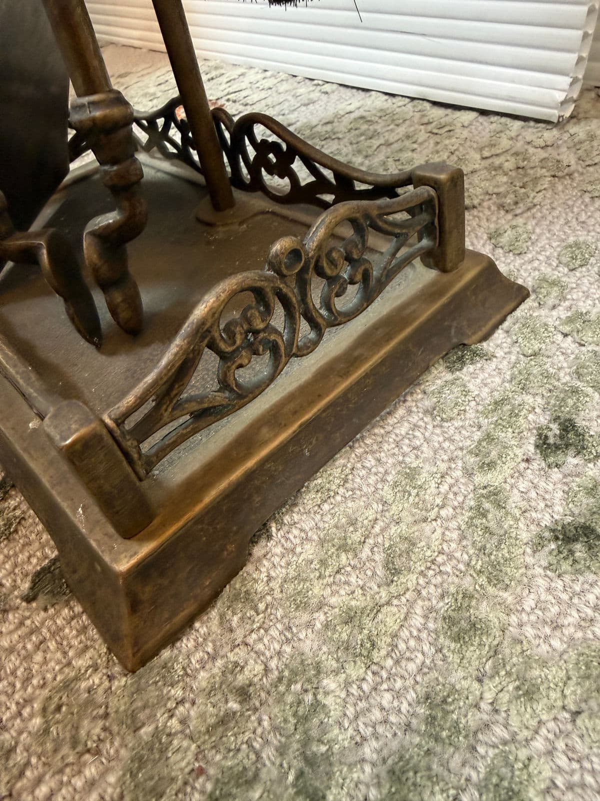 Victorian Style Brass Fireplace Tools, Set of Four - Thumbnail 6