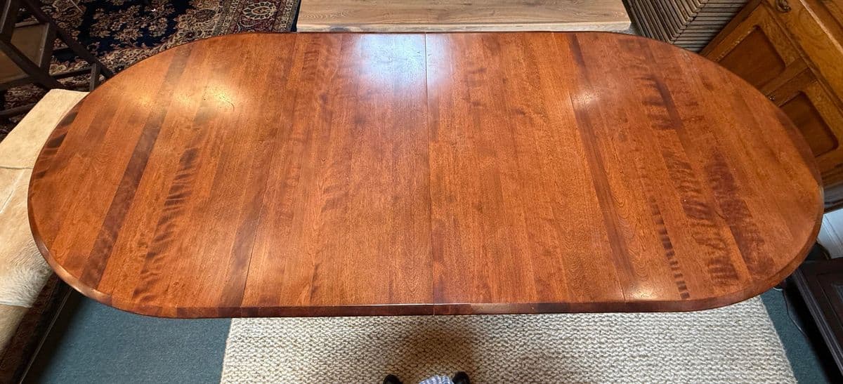 Traditional Queen Anne Extension Dining Table + Six Dinec Side Chairs, Set - Thumbnail 8