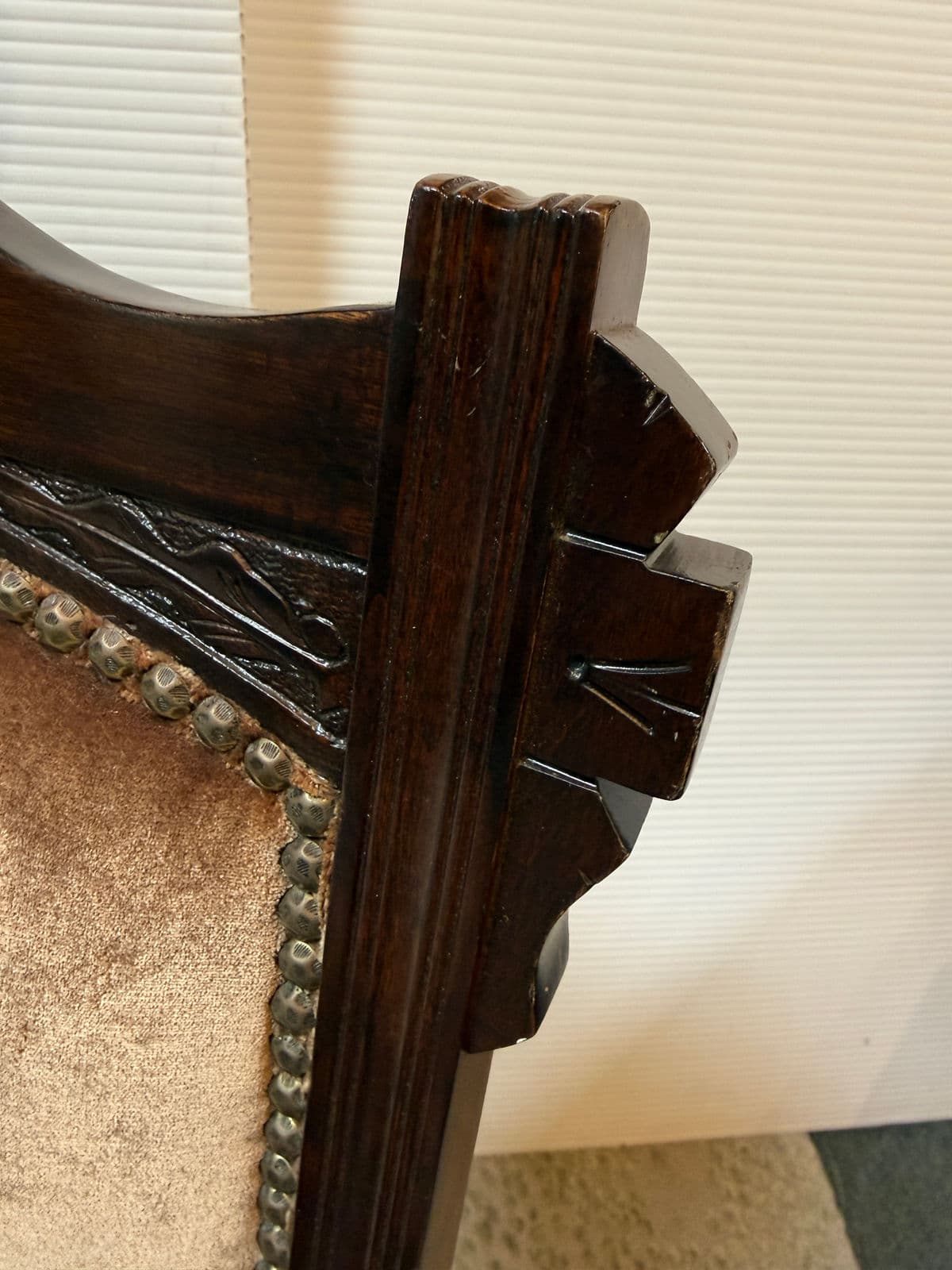 Victorian Eastlake Velvet Chair - Thumbnail 13