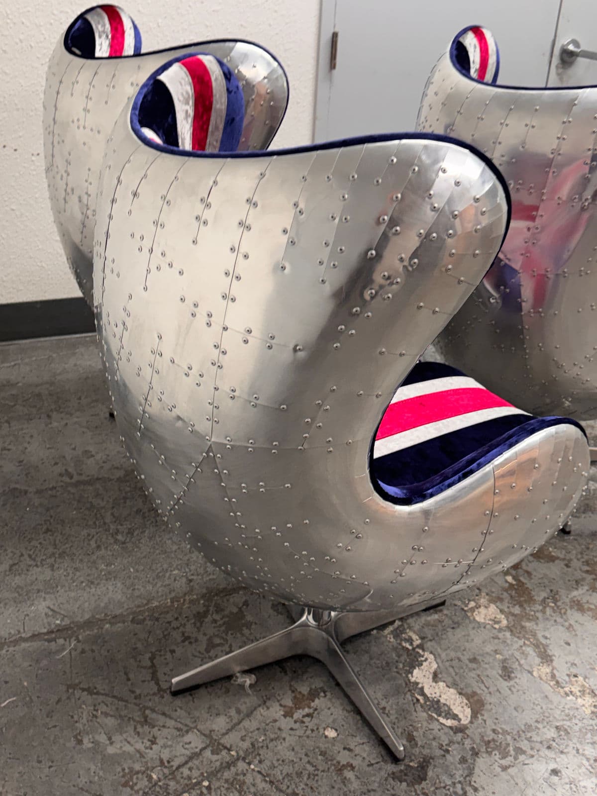 Acme Furniture Brancaster Union Jack Egg Chairs, Set of Three - Thumbnail 5