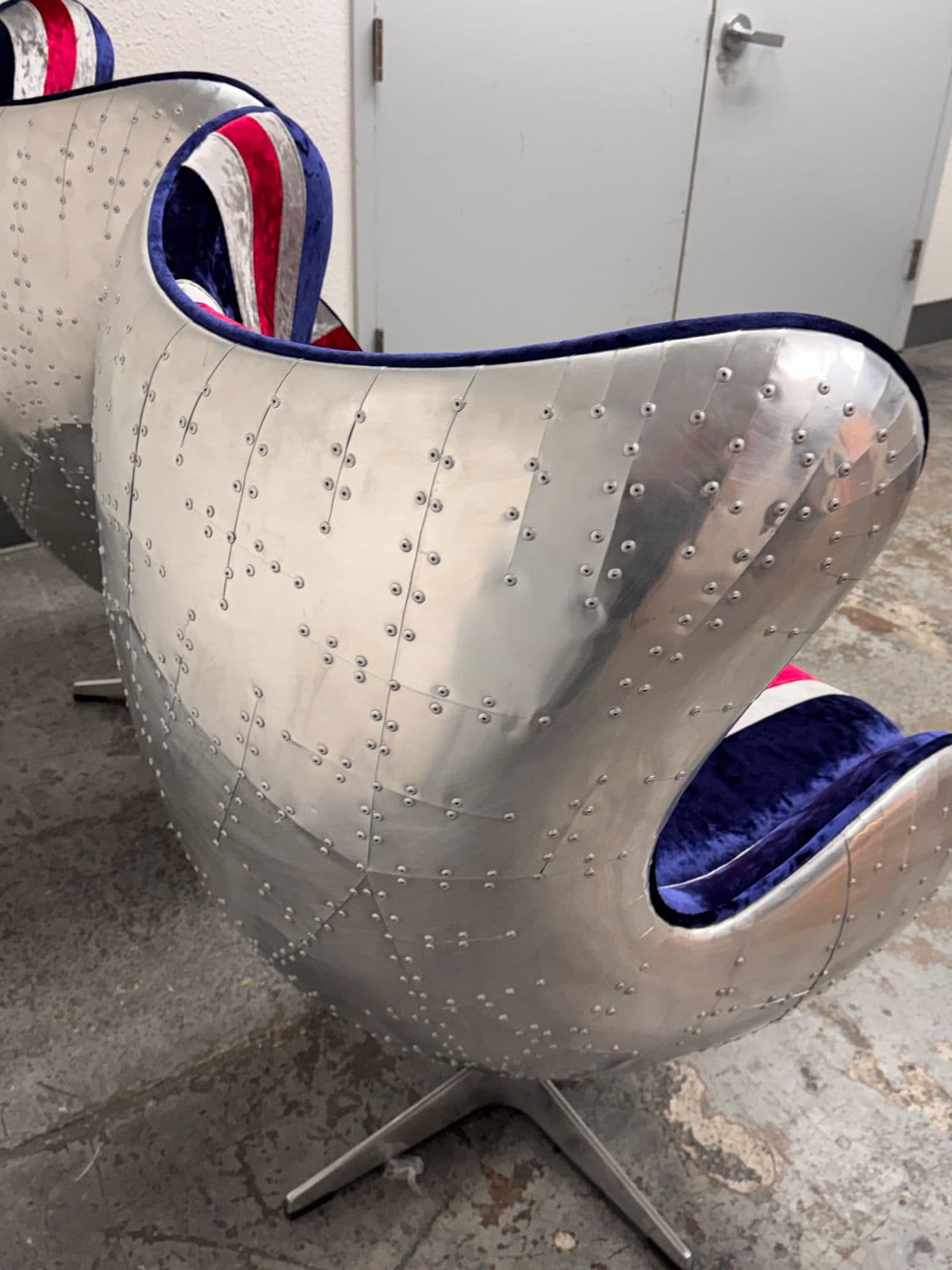 Acme Furniture Brancaster Union Jack Egg Chairs, Set of Three - Thumbnail 7