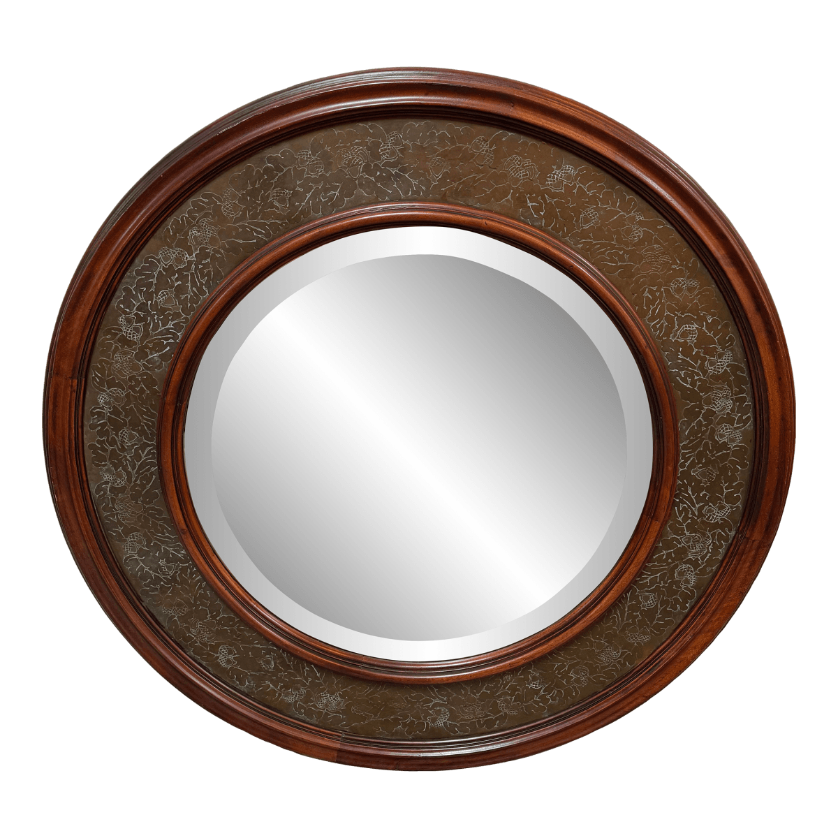 Circa 2000 Morgan Hill Tin + Wood Wall Mirror - Thumbnail 2