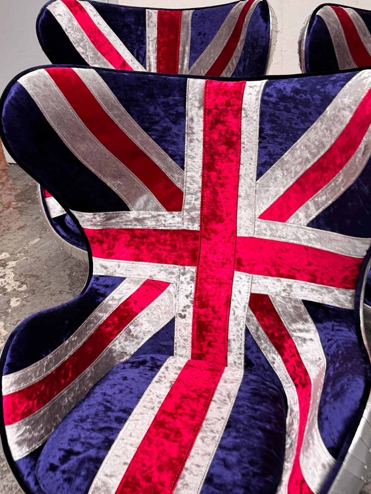 Acme Furniture Brancaster Union Jack Egg Chairs, Set of Three - Thumbnail 11