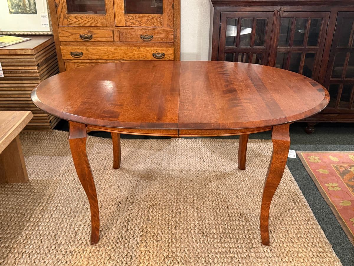 Traditional Queen Anne Extension Dining Table + Six Dinec Side Chairs, Set - Thumbnail 10