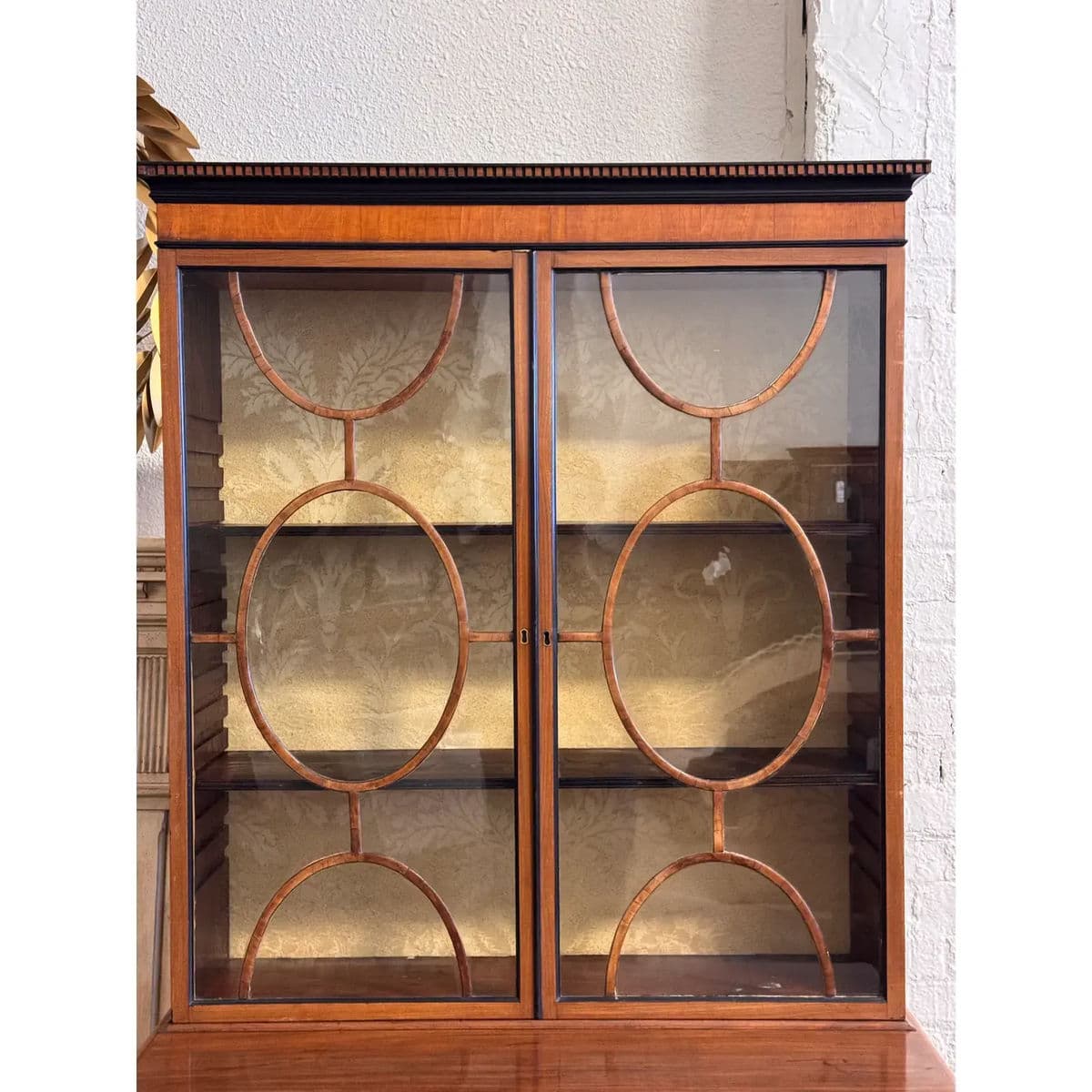 Antique English Armoire Secretary Cabinet - Thumbnail 11