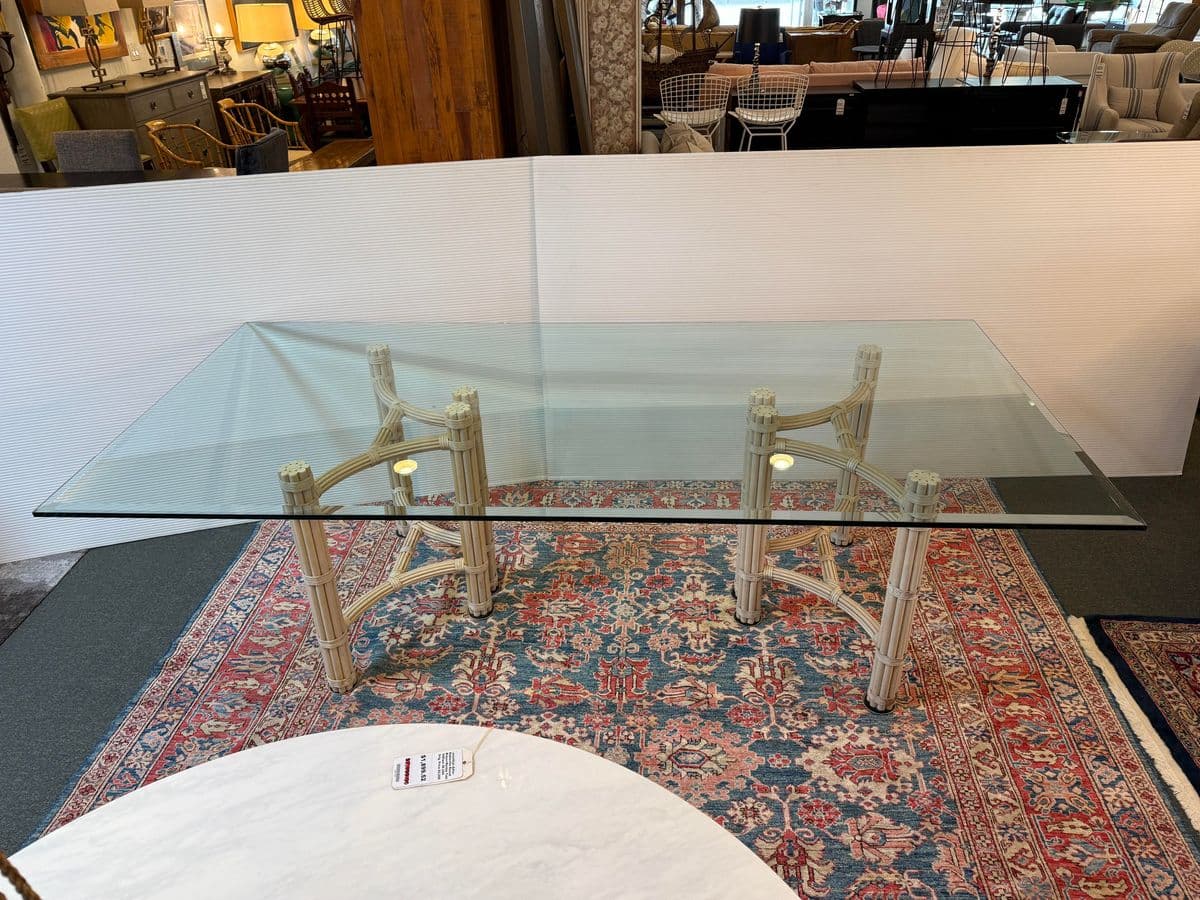 McGuire Furniture Double Pedestal Dining Table - Thumbnail 3