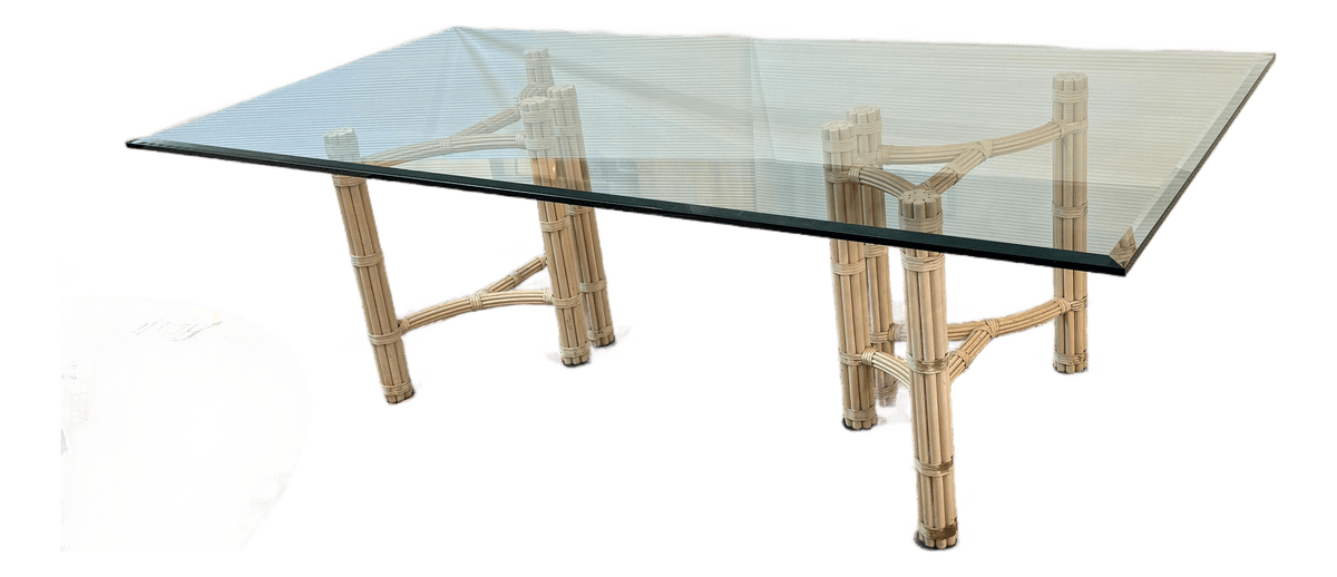 McGuire Furniture Double Pedestal Dining Table - Thumbnail 2