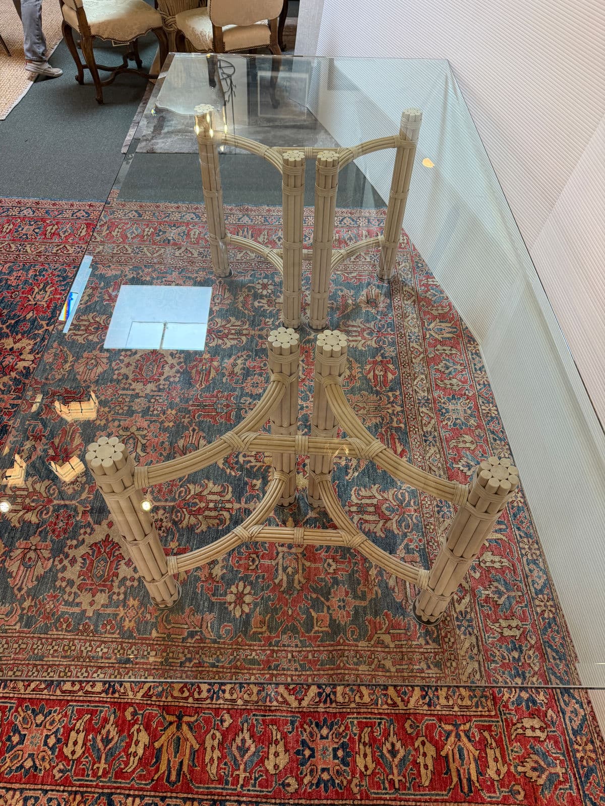 McGuire Furniture Double Pedestal Dining Table - Thumbnail 11