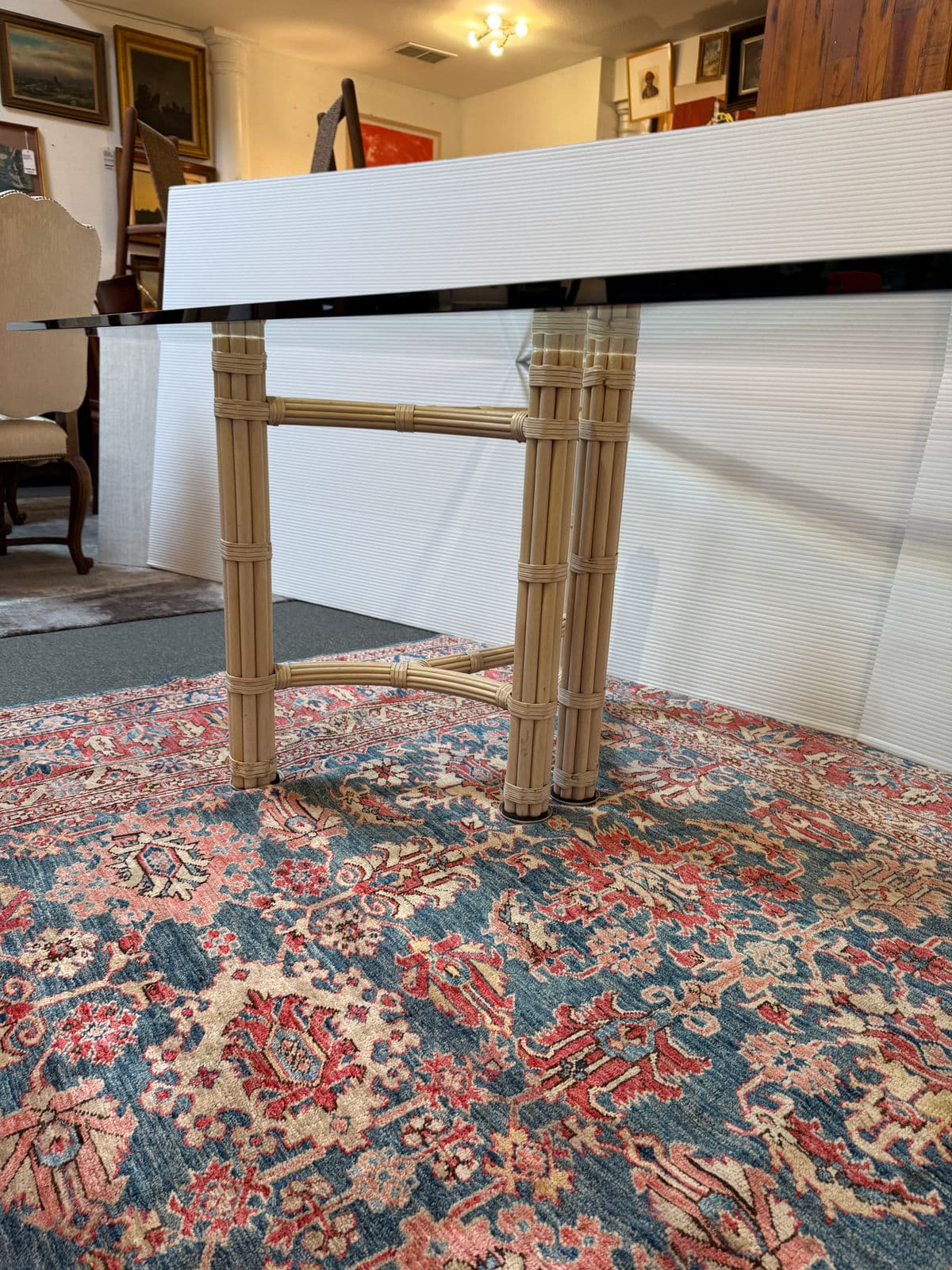 McGuire Furniture Double Pedestal Dining Table - Thumbnail 7