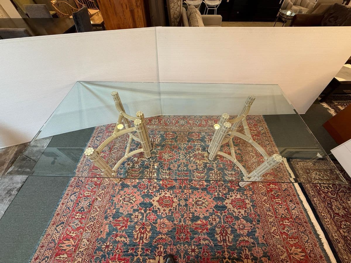 McGuire Furniture Double Pedestal Dining Table - Thumbnail 12