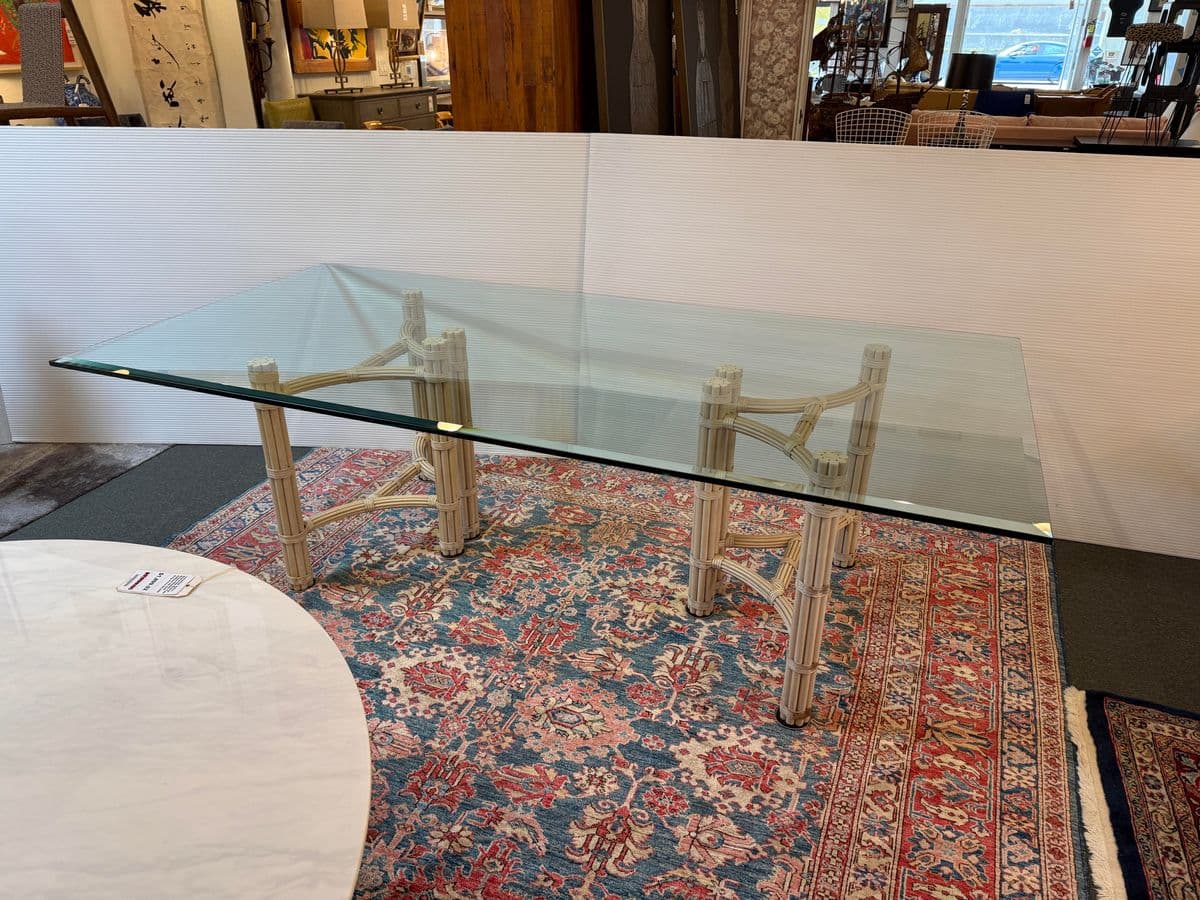 McGuire Furniture Double Pedestal Dining Table - Thumbnail 6