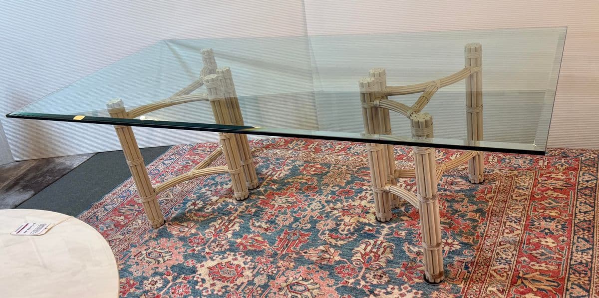 McGuire Furniture Double Pedestal Dining Table - Thumbnail 4