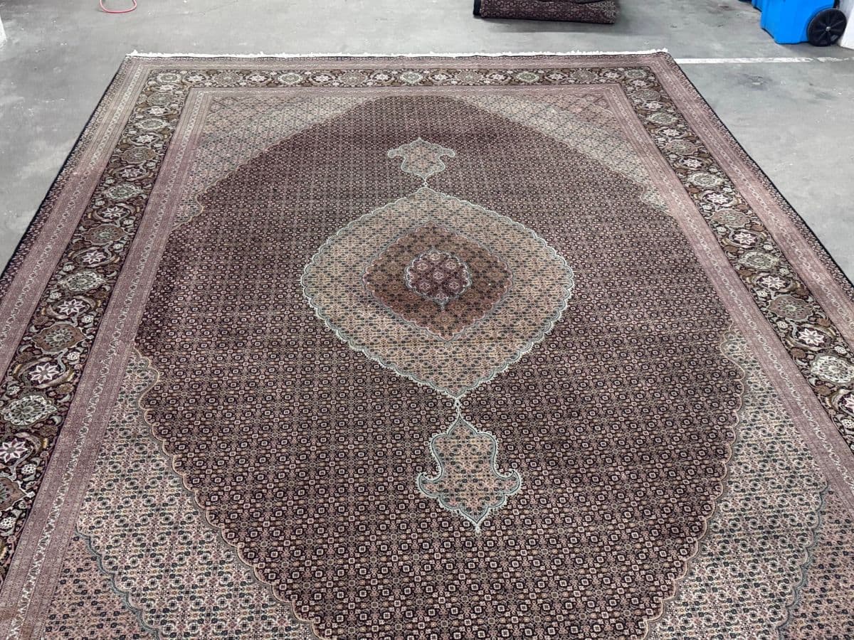 11ft 7in × 16ft 7in Tabriz Persian Wool Area Rug - Thumbnail 12