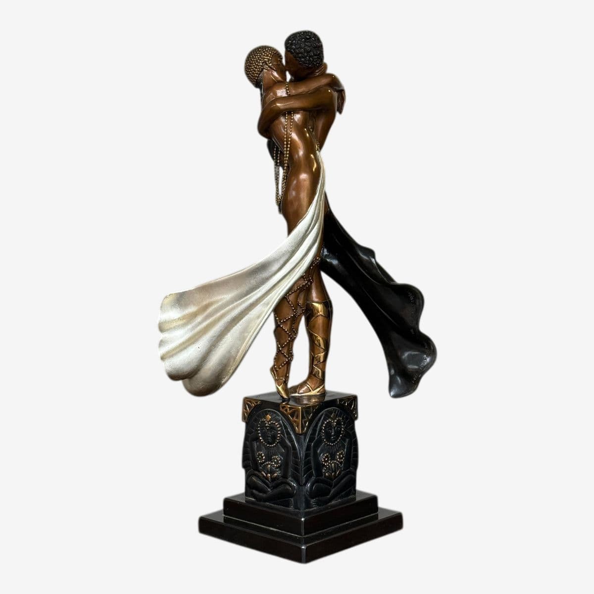 Erté, Romain De Tirtoff (1892–1990) "Lovers and Idol" Bronze Sculpture - Image 1