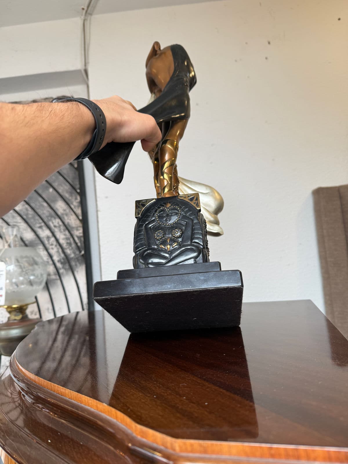 Erté, Romain De Tirtoff (1892–1990) "Lovers and Idol" Bronze Sculpture - Thumbnail 9