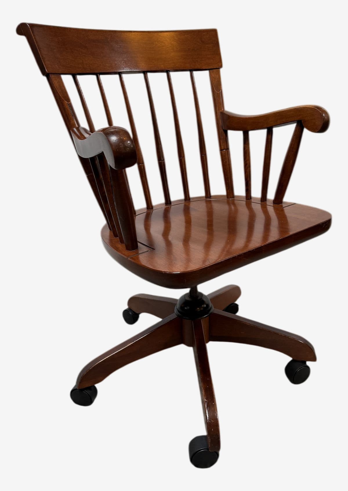 Vintage Nichols & Stone Wooden Office Chair - Image 1
