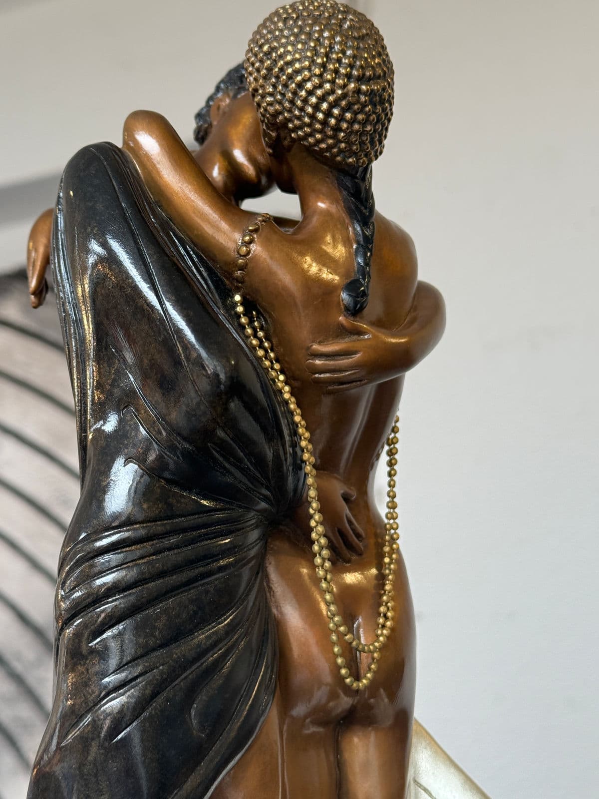 Erté, Romain De Tirtoff (1892–1990) "Lovers and Idol" Bronze Sculpture - Thumbnail 6