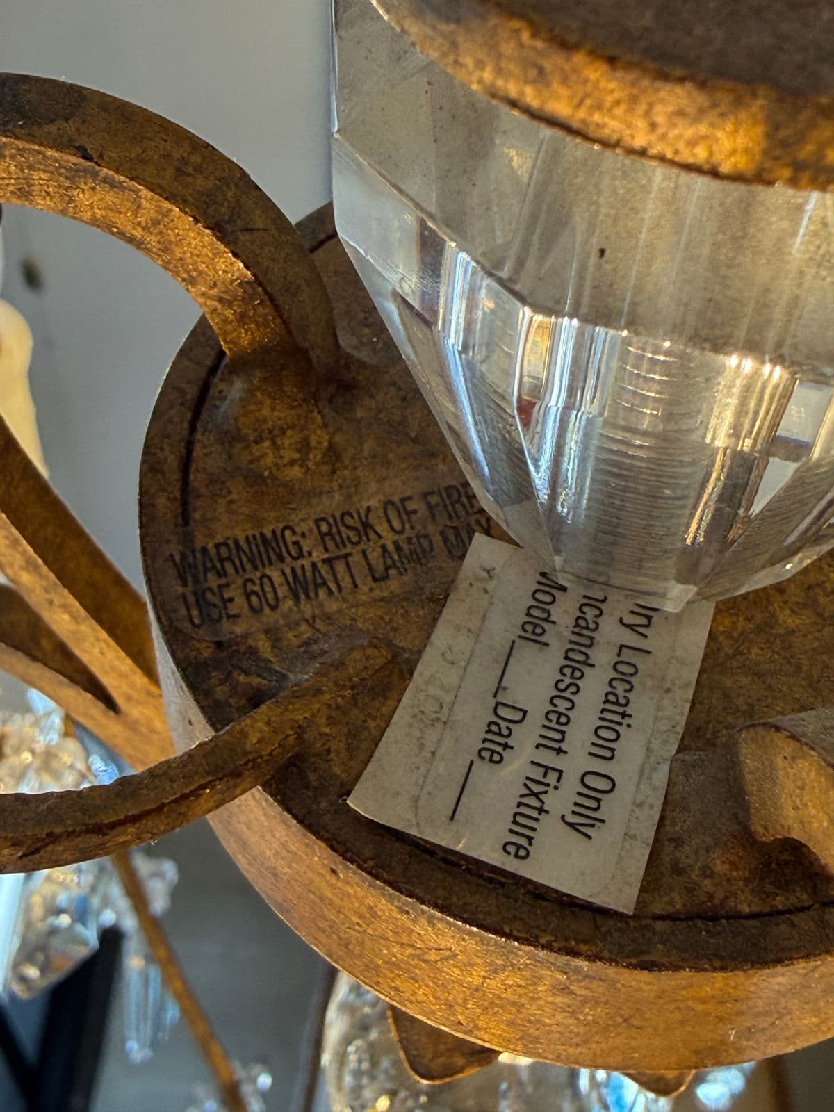 In the Style of Dennis & Leen Golden Crystal Chandelier - Thumbnail 11