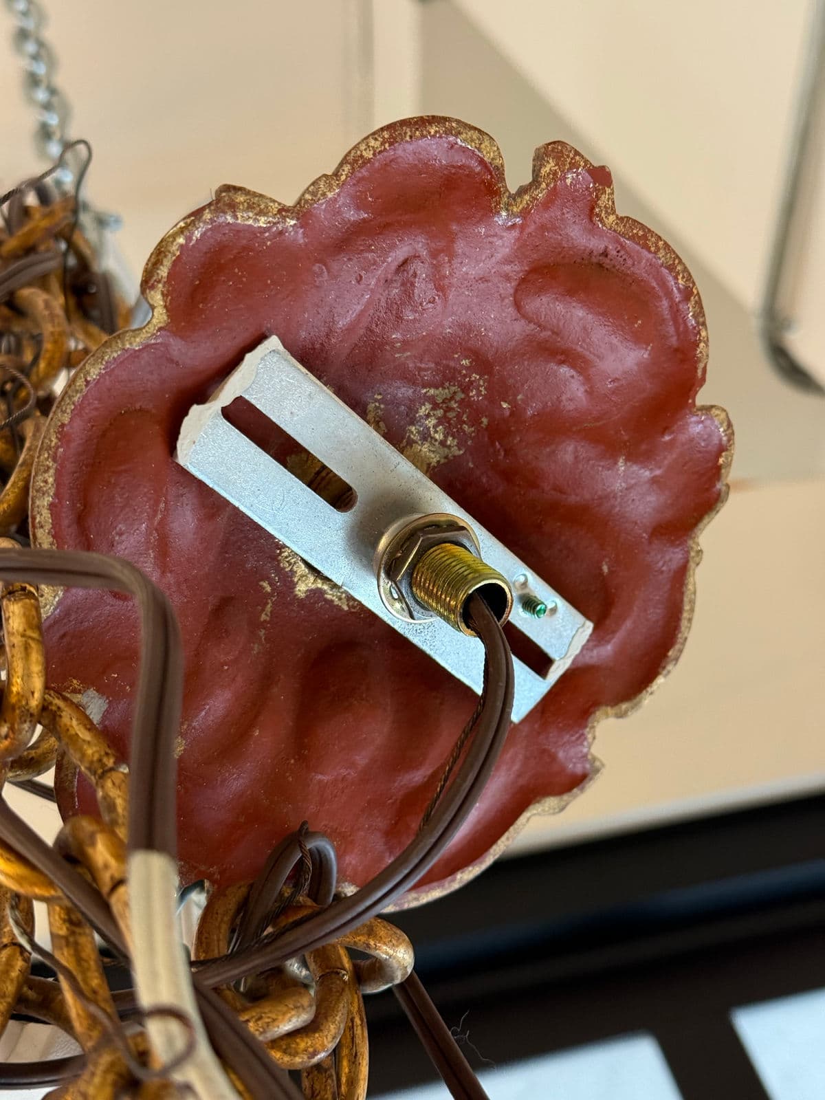 In the Style of Dennis & Leen Golden Crystal Chandelier - Thumbnail 9