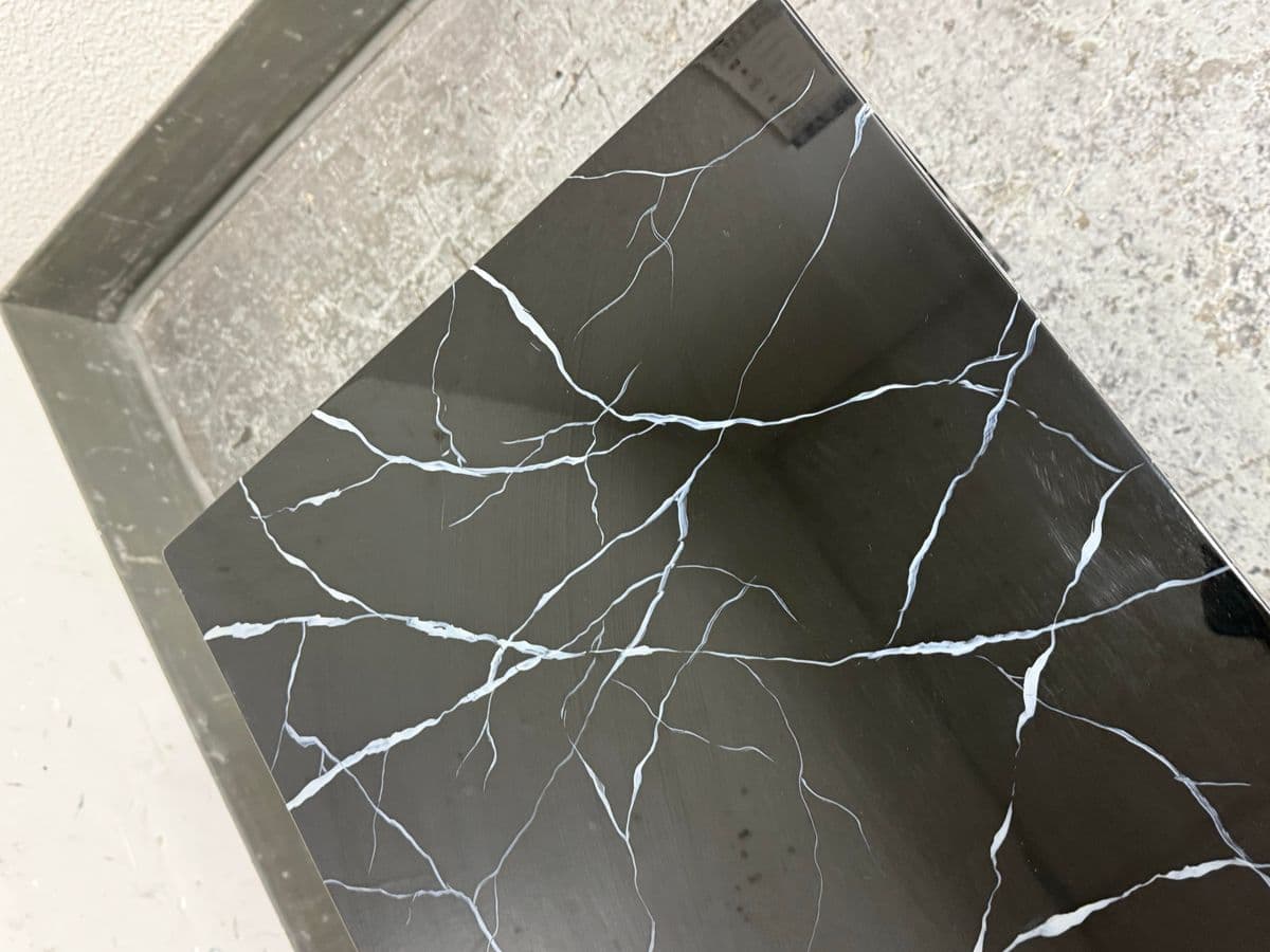 Made Goods Foster Faux Marble Lacquered Bench/Side Table - Thumbnail 8