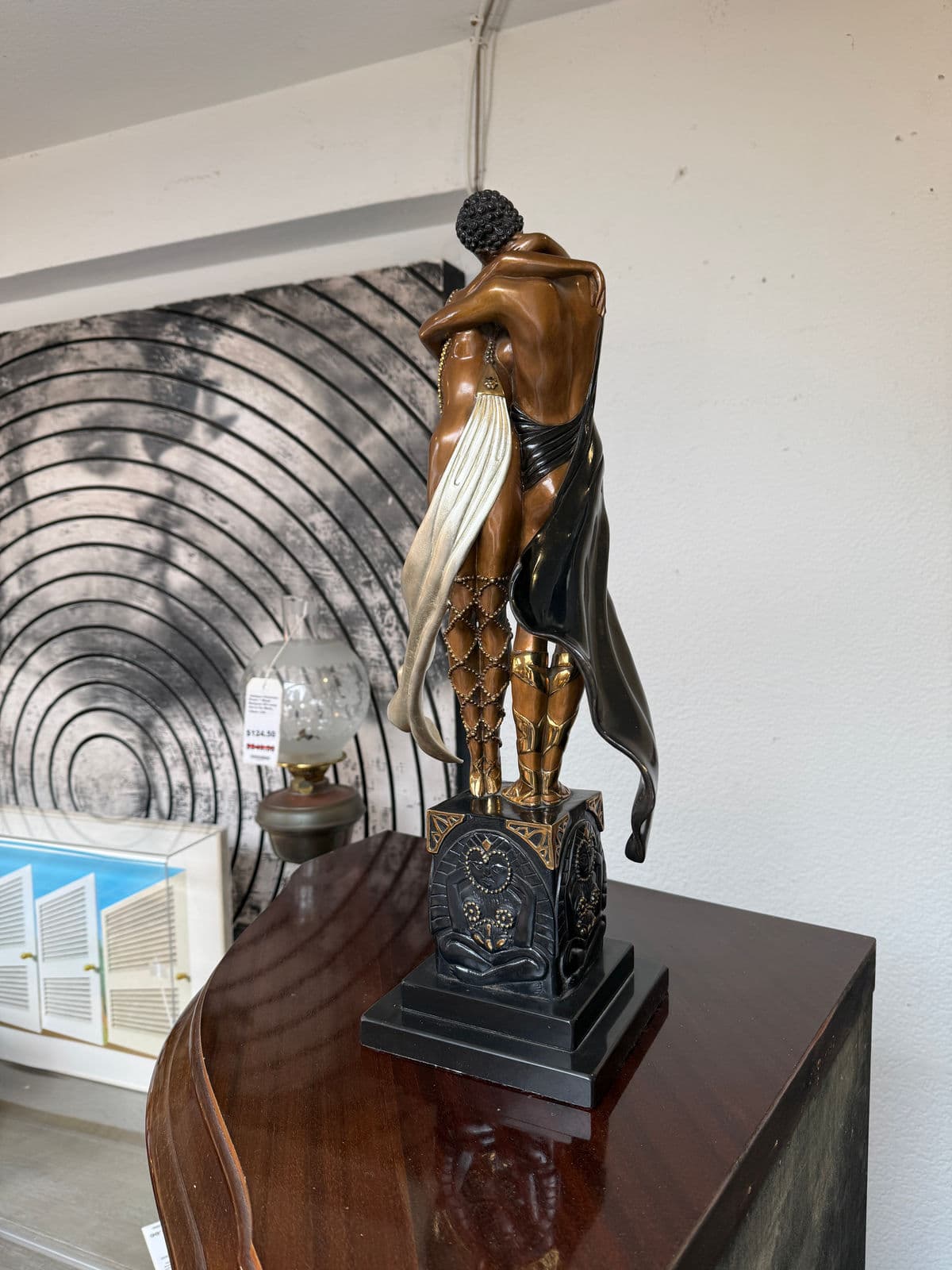 Erté, Romain De Tirtoff (1892–1990) "Lovers and Idol" Bronze Sculpture - Thumbnail 4