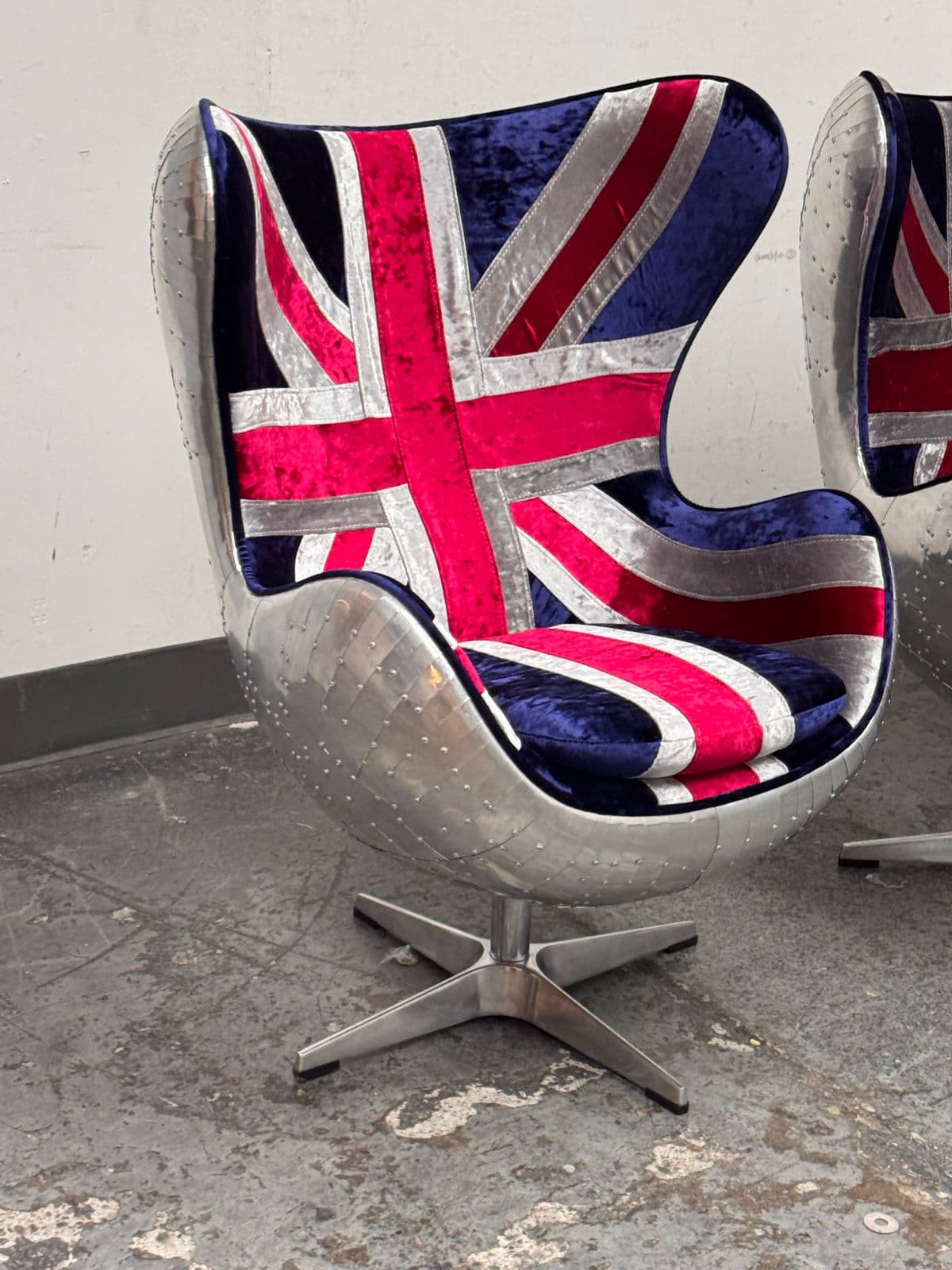 Acme Furniture Brancaster British Flag Egg Chairs, Pair - Thumbnail 11