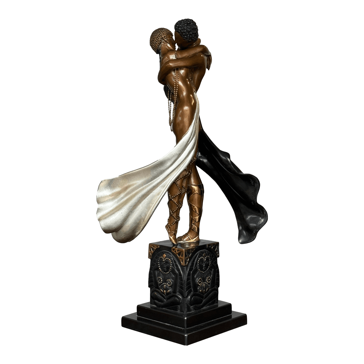 Erté, Romain De Tirtoff (1892–1990) "Lovers and Idol" Bronze Sculpture - Thumbnail 2